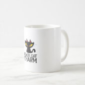 Black Cat Charm Halloween Kaffeetasse (VorderseiteRechts)