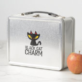Black Cat Charm Halloween Metall Brotdose (Beispiel)