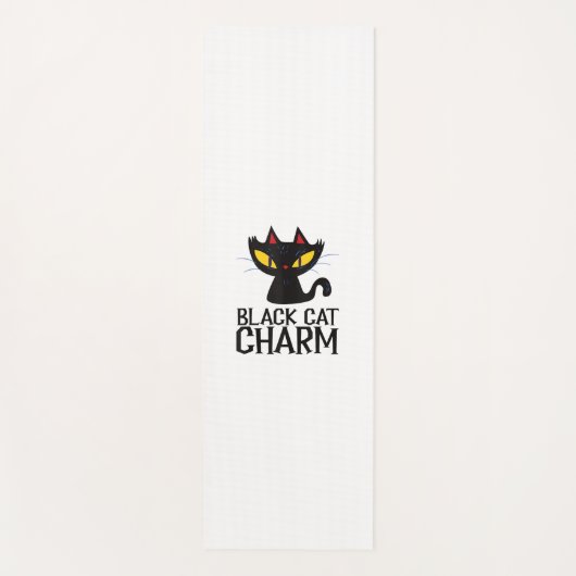 Black Cat Charm Halloween Yogamatte (Vorderseite)