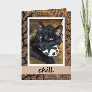 Black Cat Chillout Card Karte