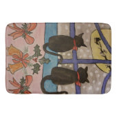 Black Cat Christmas Badematte (Vorderseite)