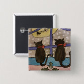 Black Cat Christmas Button (Vorne & Hinten)