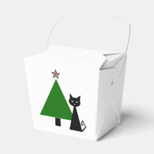 Black Cat Christmas Geschenkschachtel