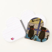 Black Cat Christmas Heart Notebook Notizblock (Innenseite)
