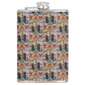 Black Cat Christmas Hip Flask Flachmann (Vorderseite)