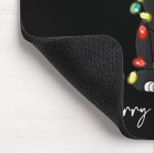 Black Cat Christmas Light Christmas Black Cat With Mousepad (Ecke)