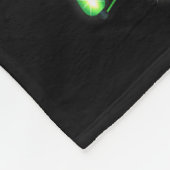 Black Cat Christmas Lights Funny Santa Hat Black C Fleecedecke (Ecke)