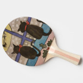Black Cat Christmas Ping Pong Paddle Tischtennis Schläger (Seitenansicht)