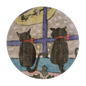 Black Cat Christmas Schneidebrett (Vorderseite)