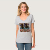 Black Cat Christmas T-Shirt (Vorderseite Vollansicht)