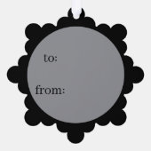 Black Cat Christmas Tag und Ornament Karte (Rückseite)