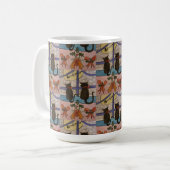 Black Cat Christmas Tasse (Vorderseite Links)