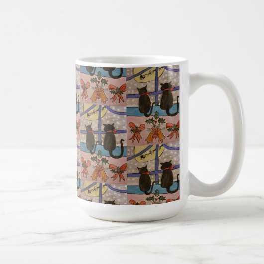 Black Cat Christmas Tasse (Rechts)