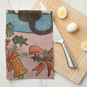 Black Cat Christmas Tee Handtuch (Viertel Falte)