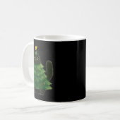 Black Cat Christmas Tree Cute Holiday Pet Lover De Kaffeetasse (Vorderseite Links)