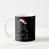 Black Cat Christmas Tree Lights Fun Santa Kitten L Kaffeetasse (Links)