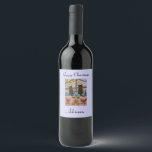 Black Cat Christmas Wine Labels Weinetikett<br><div class="desc">Diese beiden niedlichen schwarzen Katzen sitzen geduldig auf dem Fensterbrett, damit der Weihnachtsmann ankommt. Es ist Heiligabend und der Schnee fällt schwer. Das Haus ist mit heiligen und saisonalen Glocken für die Ferien bedeckt. Dann wird die Geduld der Katze belohnt, wenn sie den Weihnachtsmann in seinem RentierSchlitten sehen, der über...</div>