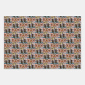 Black Cat Christmas Wrapping Paper Set Geschenkpapier Set (Vorderseite 3)