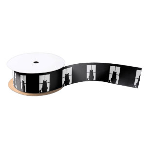 Black Cat Click to Customize Window Color Option Satinband