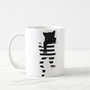 Black Cat Climbs Fit T - Shirt Essential Kaffeetasse