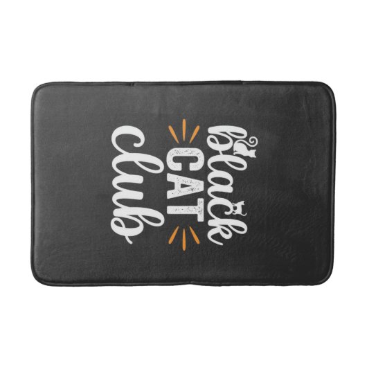 Black Cat Club Halloween-Design Badematte (Vorderseite)