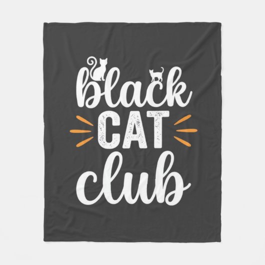 Black Cat Club Halloween-Design Fleecedecke (Vorderseite)