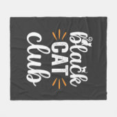 Black Cat Club Halloween-Design Fleecedecke (Vorderseite (Horizontal))