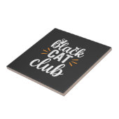 Black Cat Club Halloween-Design Fliese (Seite)