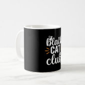 Black Cat Club Halloween-Design Kaffeetasse (Vorderseite Links)