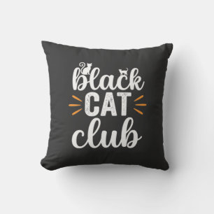 Black Cat Club Halloween-Design Kissen