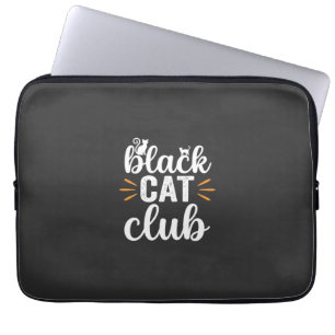 Black Cat Club Halloween-Design Laptopschutzhülle