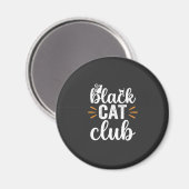 Black Cat Club Halloween-Design Magnet (Vorderseite/Rückseite)
