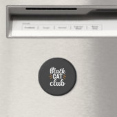 Black Cat Club Halloween-Design Magnet (In Situ (Geschirrspüler))