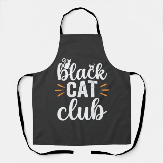 Black Cat Club Halloween-Design Schürze (Vorderseite)