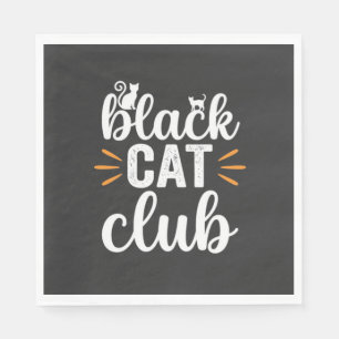 Black Cat Club Halloween-Design Serviette