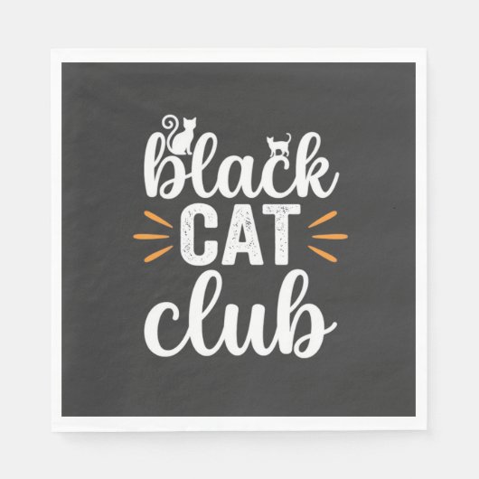 Black Cat Club Halloween-Design Serviette (Vorderseite)