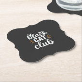 Black Cat Club Halloween-Design Untersetzer (angewinkelt)