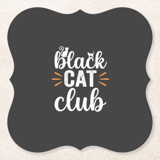 Black Cat Club Halloween-Design Untersetzer (Vorderseite)