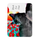 Black Cat Club Magnet (Vertikal)