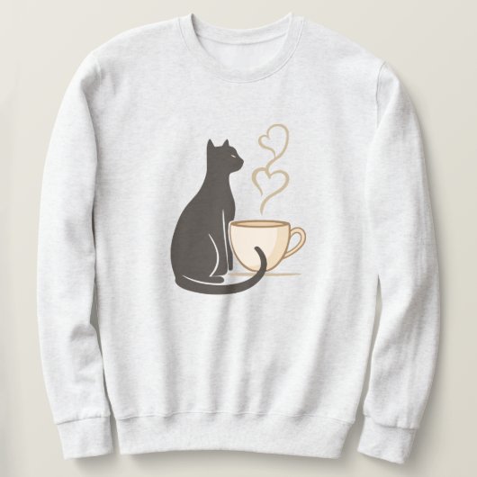 Black Cat Coffee Club Sweatshirt (Design vorne)