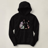 Black cat Coffee ( Decaff ) Hoodie (Design vorne)