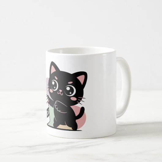 Black cat Coffee ( Decaff ) Kaffeetasse (VorderseiteRechts)