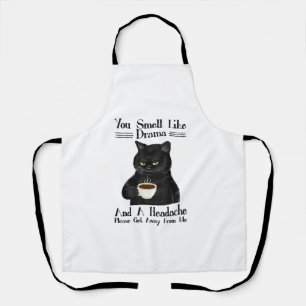 Black Cat Coffee Du Riechst Nach Drama Und Einer K Schürze
