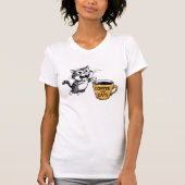 Black Cat Coffee Lover T-Shirt (Vorderseite)