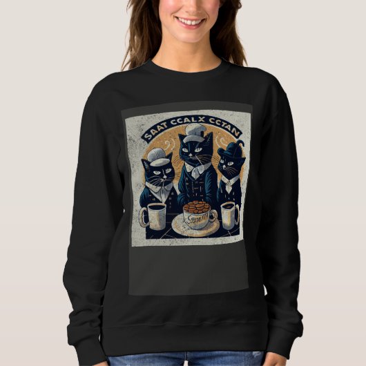 Black Cat Coffee Squad Sweatshirt (Vorderseite)