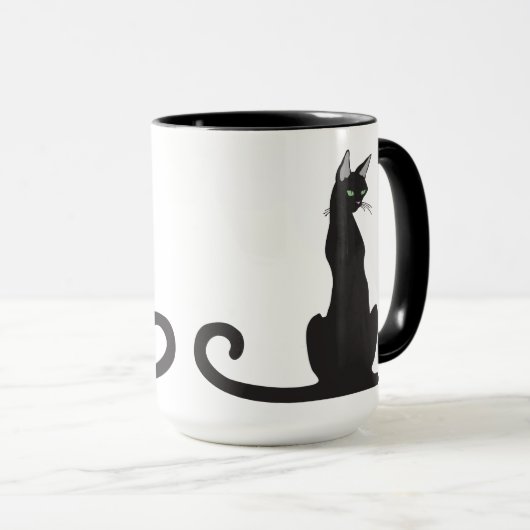 Black Cat Coffee Tasse (VorderseiteRechts)