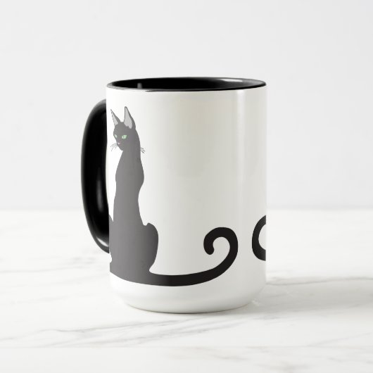 Black Cat Coffee Tasse (Vorderseite Links)