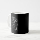Black Cat Cool Jazz Band Selfie-Grafik Kaffeetasse (Vorderseite Links)