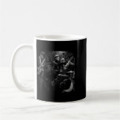 Black Cat Cool Jazz Band Selfie-Grafik Kaffeetasse (Links)