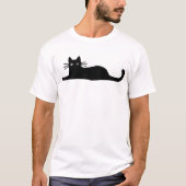 Black Cat Cool Kitty Lover T-Shirt (Vorderseite)